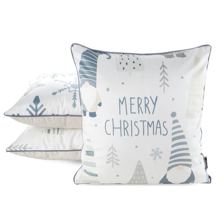 Eurofirany, poszewka świąteczna, 45-45 cm, biały