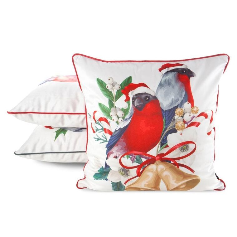 Eurofirany, poszewka świąteczna, 45-45 cm, biały