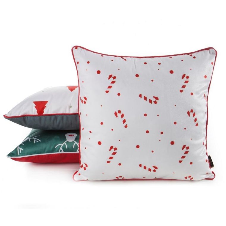 Eurofirany, poszewka świąteczna, 45-45 cm, biały