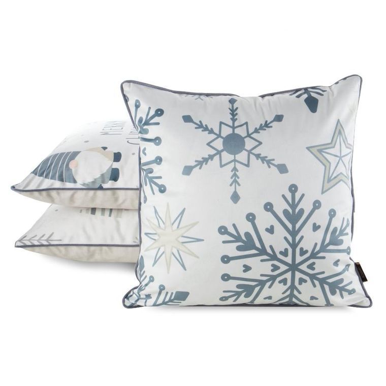 Eurofirany, poszewka świąteczna, 45-45 cm, biały