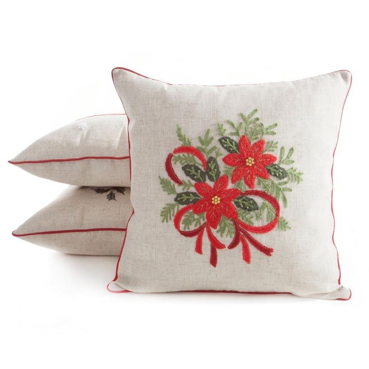 Eurofirany, poszewka świąteczna, 45-45 cm, czerwony