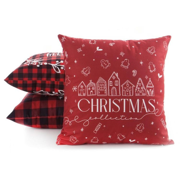 Eurofirany, poszewka świąteczna, 45-45 cm, czerwony