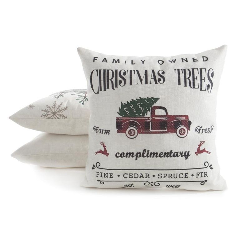 Eurofirany, poszewka świąteczna, 45-45 cm, kremowy