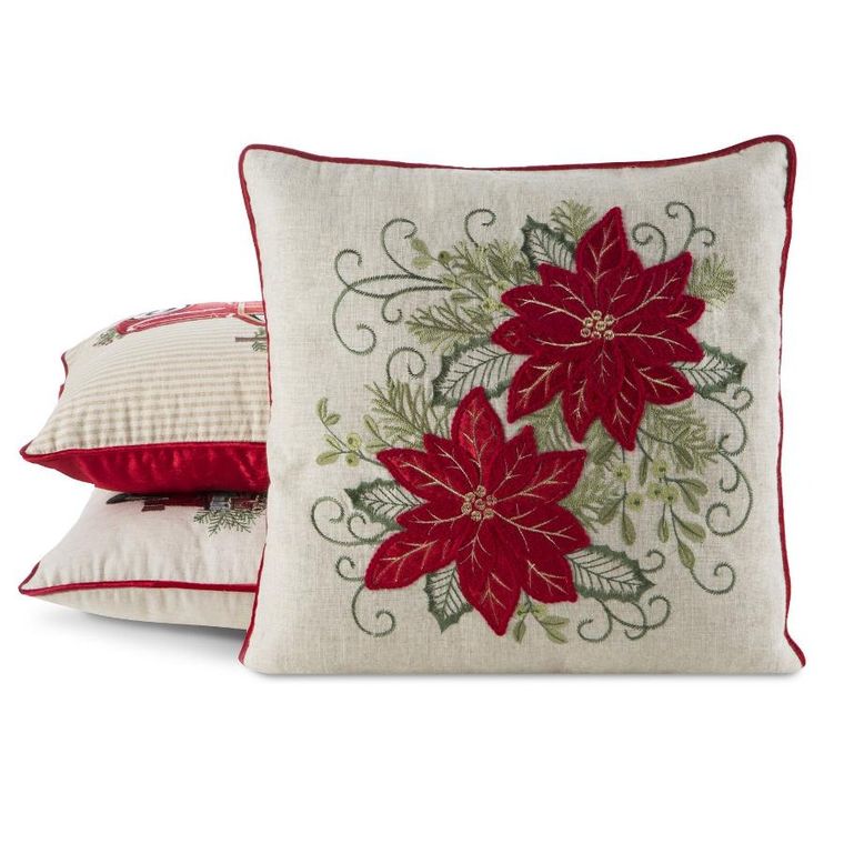 Eurofirany, poszewka świąteczna, 45-45 cm, kremowy