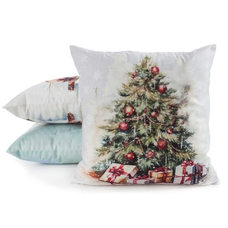 Eurofirany, poszewka świąteczna, 45-45 cm, zielony