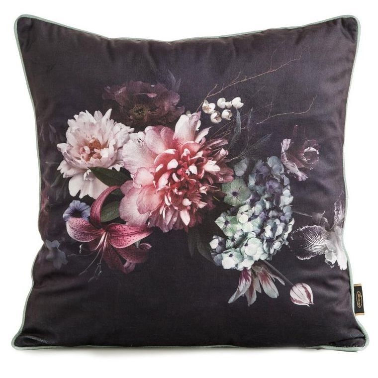 Eurofirany, poszewka velvet, 45-45 cm, czarny