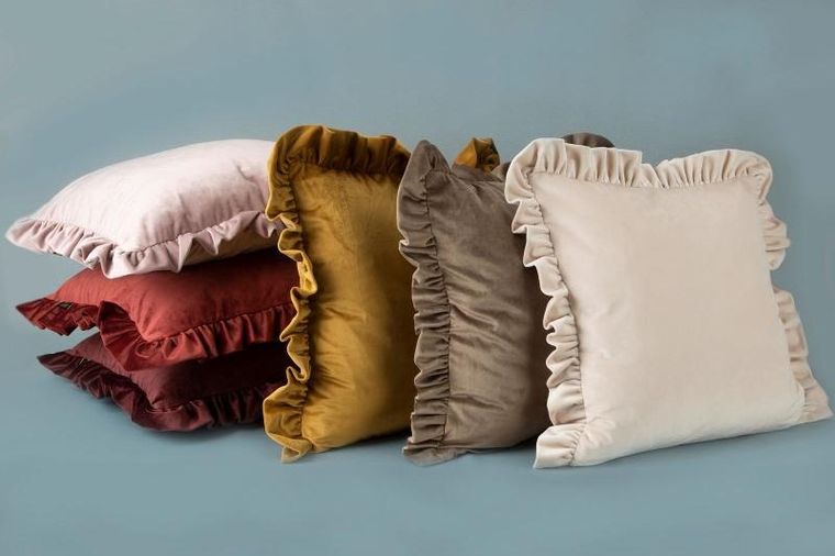 Eurofirany, poszewka velvet, 45-45 cm, jasnoszary