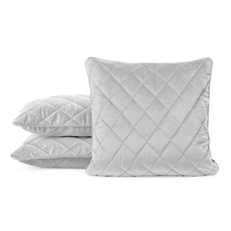 Eurofirany, poszewka velvet, 45-45 cm, srebrny