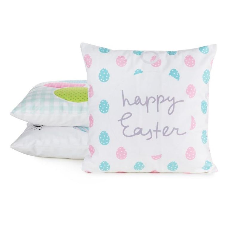 Eurofirany, poszewka wiosna, 45-45 cm, biały