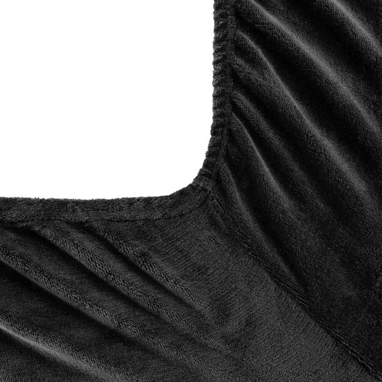 Eurofirany, prześcieradło flano 180-200 cm, czarny