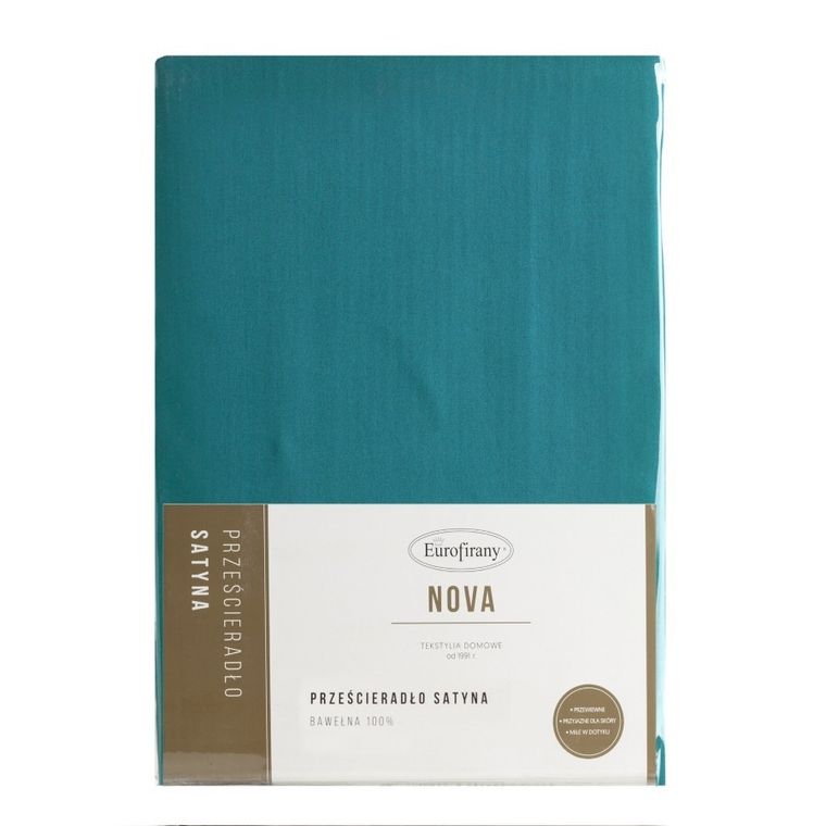 Eurofirany, prześcieradło Nova, 160-210 cm, turkusowy