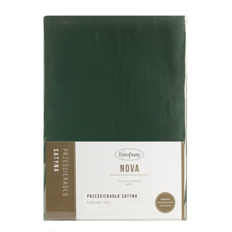 Eurofirany, prześcieradło, Nova, 220-210 cm, butelkowy zielony