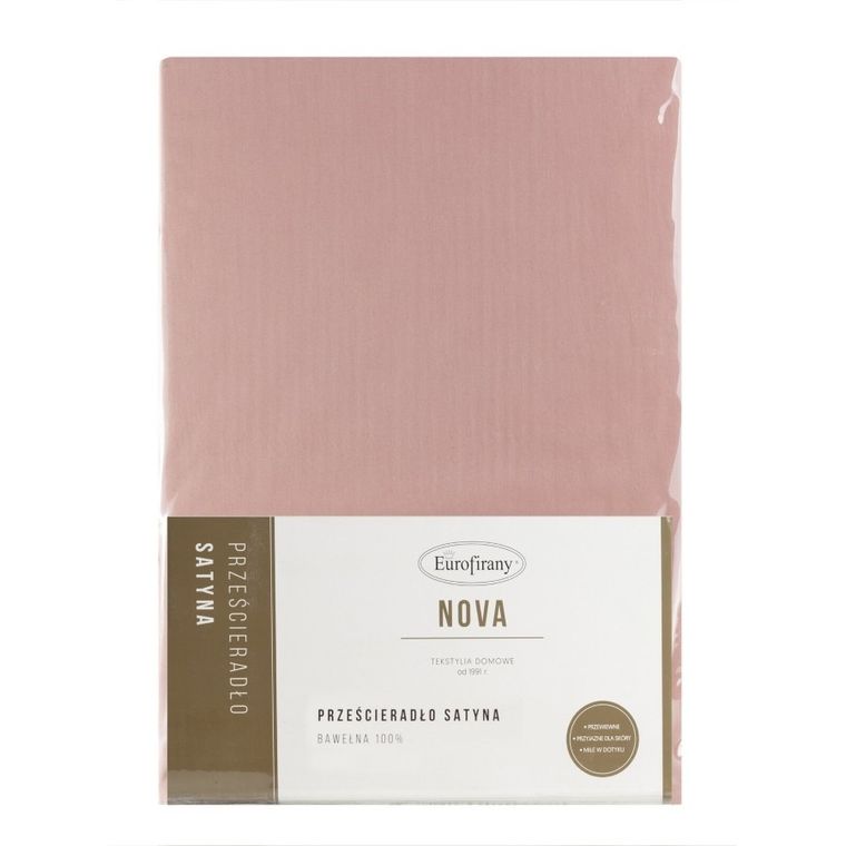 Eurofirany, prześcieradło Nova, 220-210 cm, pudrowy