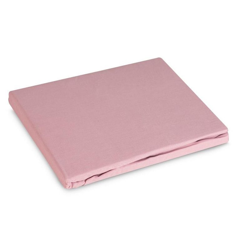 Eurofirany, prześcieradło z gumką, basic, 180-200-30 cm, pudrowy róż