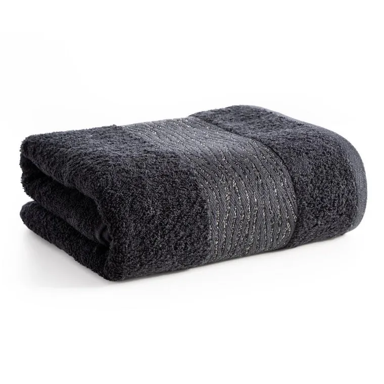 Eurofirany, ręcznik Amber, 70-140 cm, czarny