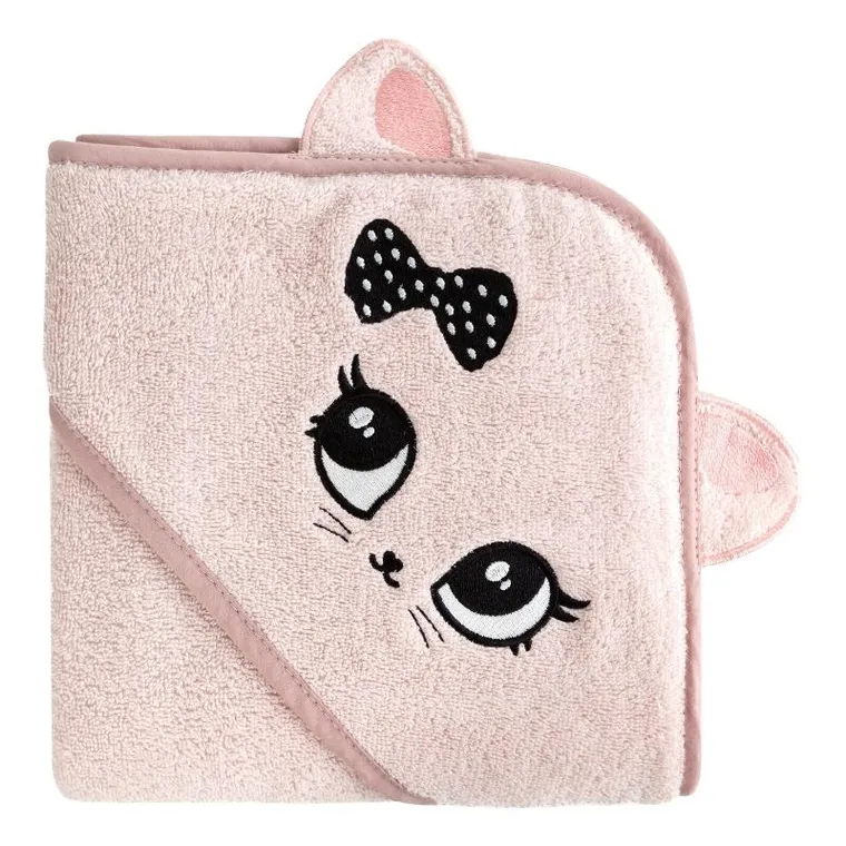 Eurofirany, ręcznik dziecięcy, 100-100 cm, różowy