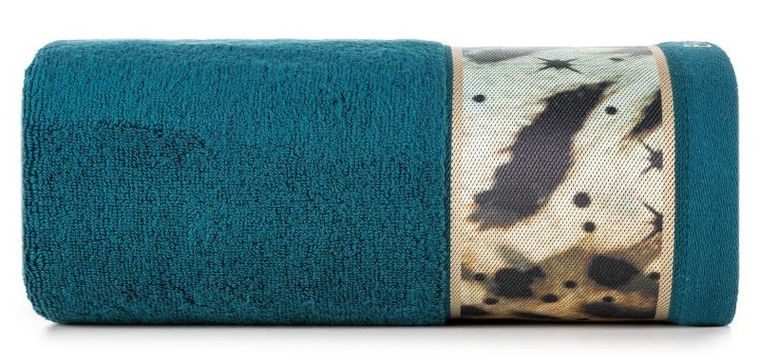 Eurofirany, ręcznik Eva, 50-90 cm, ciemnoturkusowy