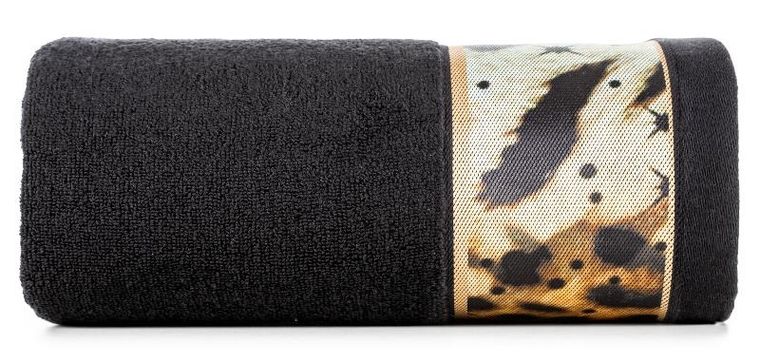 Eurofirany, ręcznik Eva, 50-90 cm, czarny