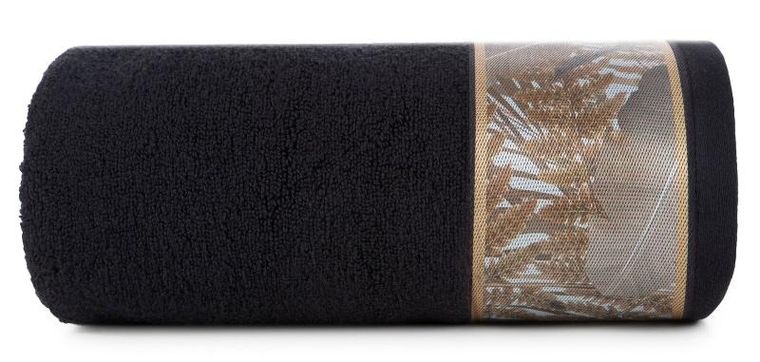Eurofirany, ręcznik Eva, 70-140 cm, czarny