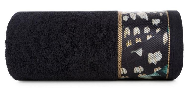 Eurofirany, ręcznik Eva, 70-140 cm, czarny