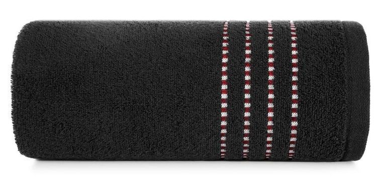 Eurofirany, ręcznik Fiore, 50-90 cm, czarny