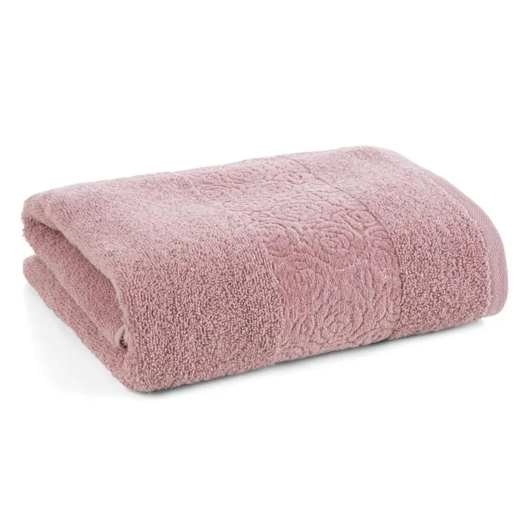 Eurofirany, ręcznik, Iris, 70-140 cm, pudrowy