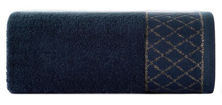 Eurofirany, ręcznik Layla, 30-50 cm, granatowy