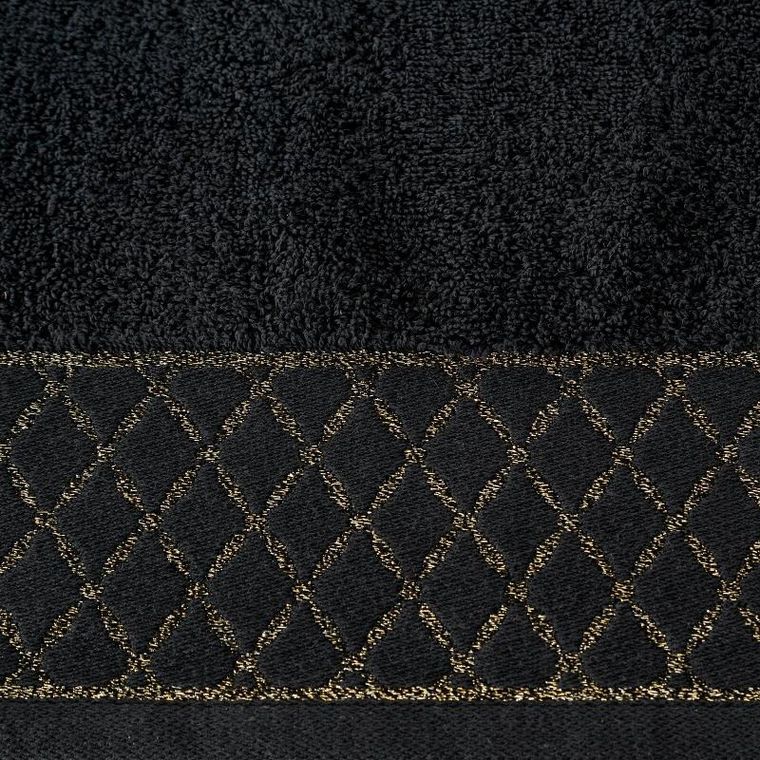 Eurofirany, ręcznik Layla, 50-90 cm, czarny