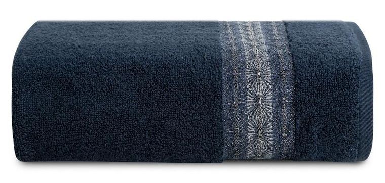 Eurofirany, ręcznik Malika, 70-140 cm, granatowy