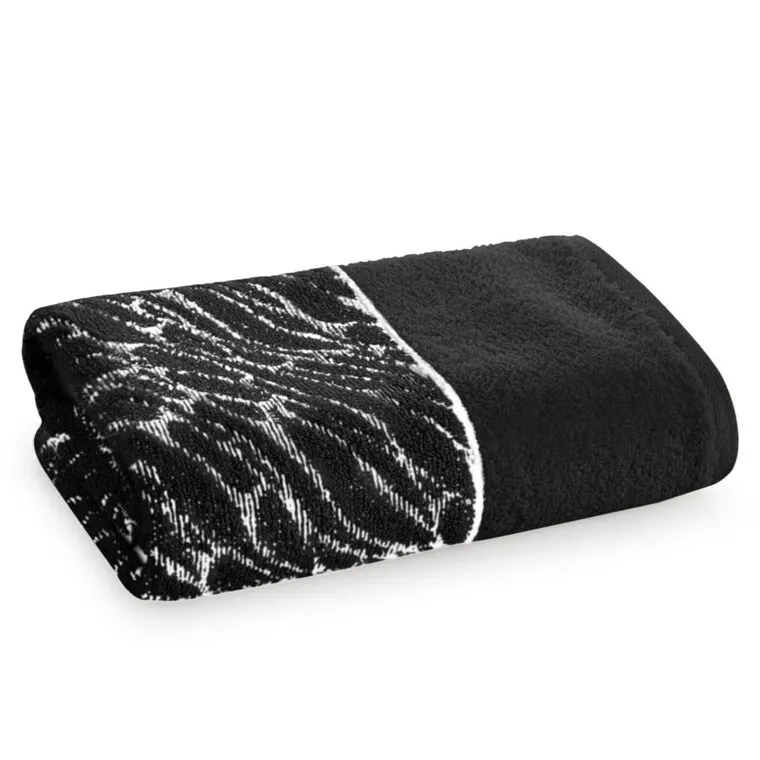 Eurofirany, ręcznik, Nola, 50-90 cm, czarny