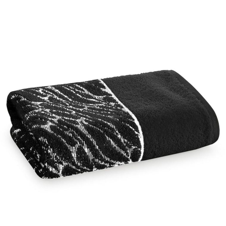 Eurofirany, ręcznik, Nola, 70-140 cm, czarny