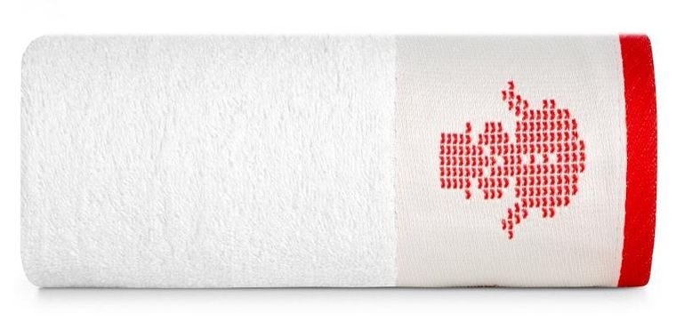 Eurofirany, ręcznik świąteczny, Noel, 70-140 cm, biały