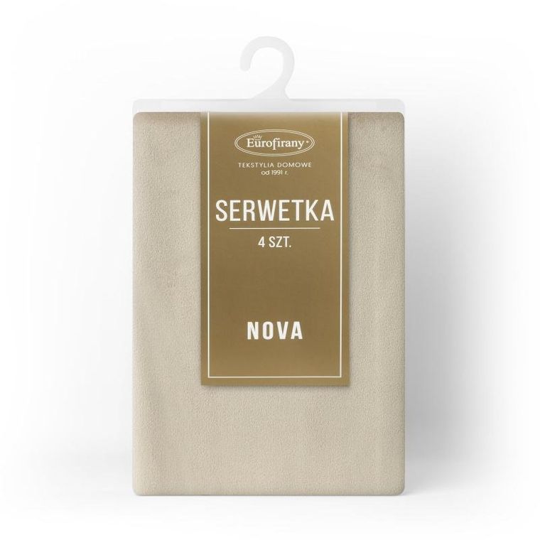 Eurofirany, serwetki, 4 szt., 30-40 cm, beżowy