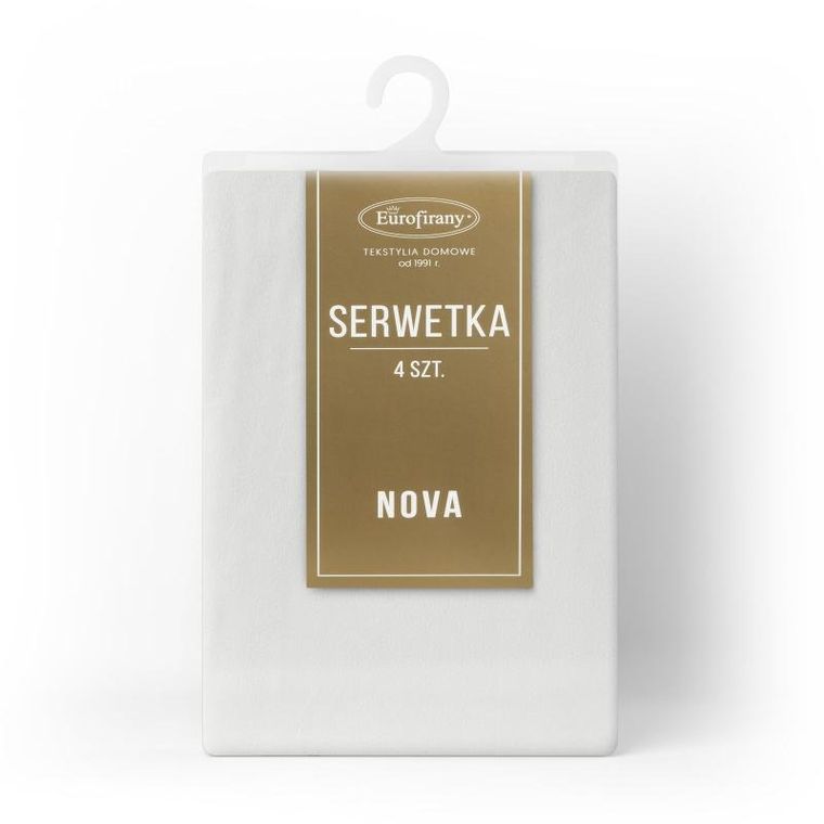 Eurofirany, serwetki, 4 szt., 30-40 cm, biały