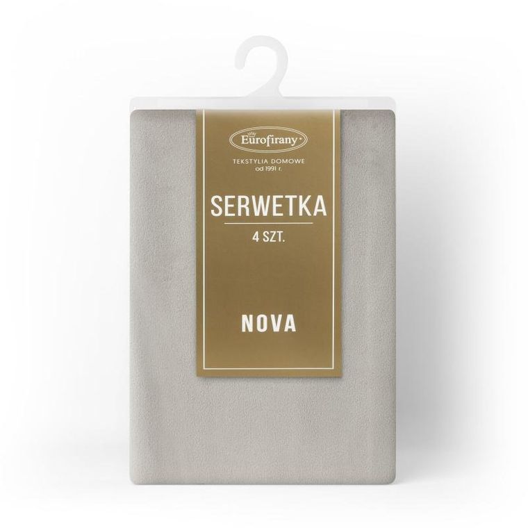 Eurofirany, serwetki, 4 szt., 30-40 cm, srebrny
