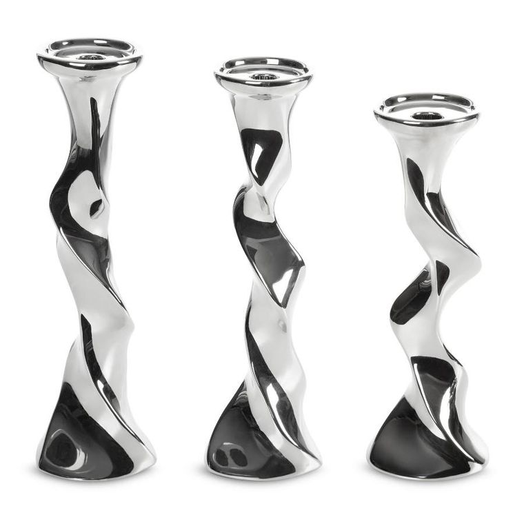 Eurofirany, świąteczna ceramika, 11-11-32 cm, srebrny