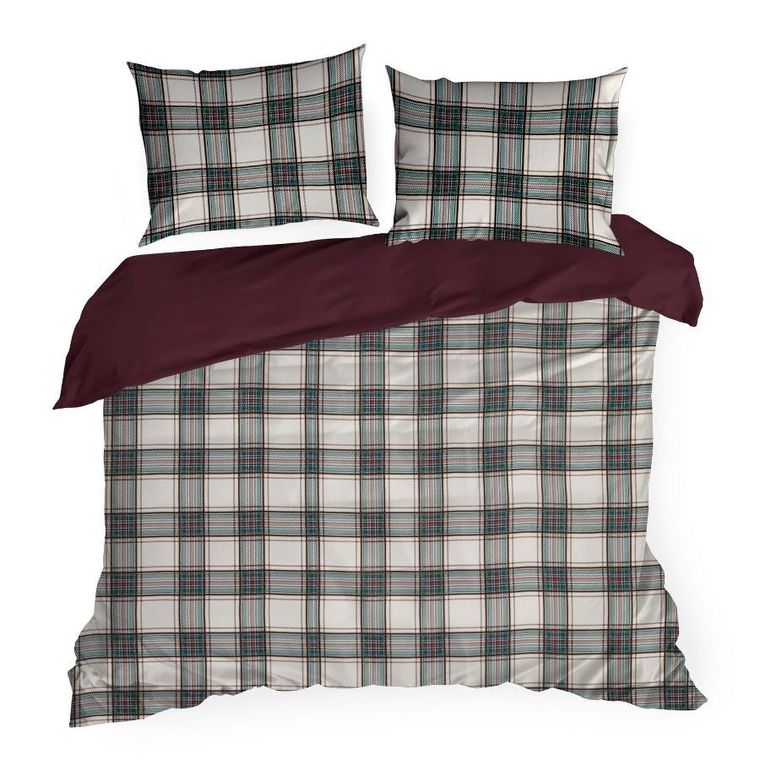 Eurofirany, świąteczny komplet pościeli, Aaron, 220-200 cm, biały