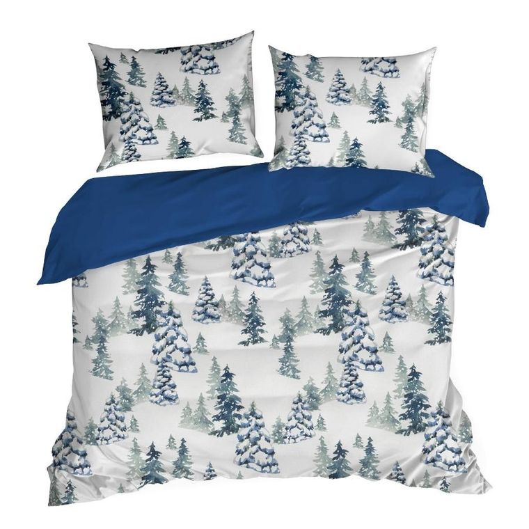 Eurofirany, świąteczny komplet pościeli, Natal, 160-200 cm, biały