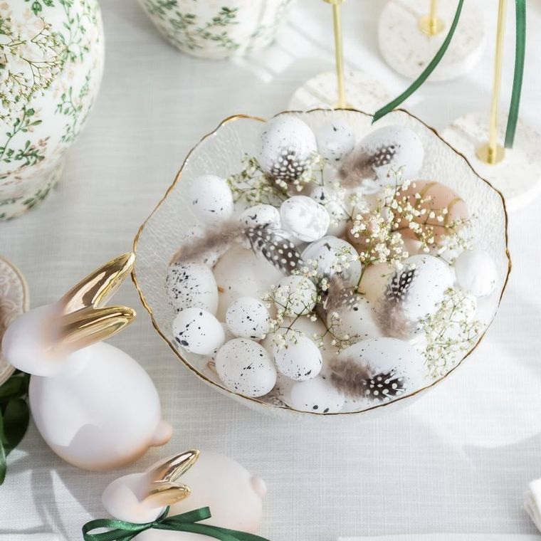 Eurofirany, szklana misa dekoracyjna, Tamara, 25-11 cm, biały