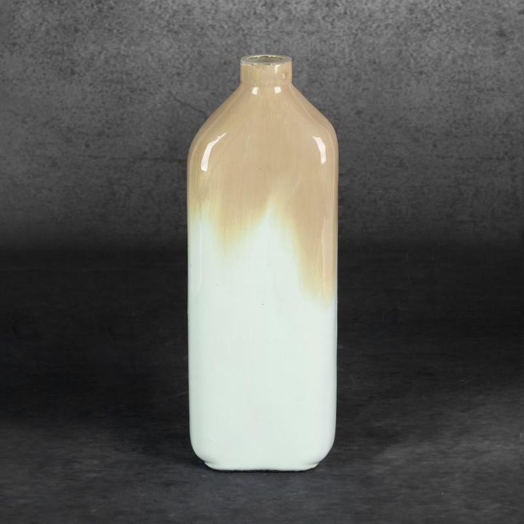 Eurofirany, szklany wazon dekoracyjny, Bali, 11-7-32 cm, beżowy