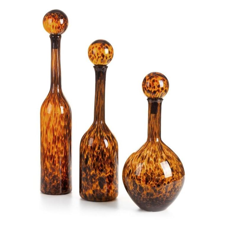 Eurofirany, szklany wazon dekoracyjny, Isla, 12-70 cm, pomarańczowy