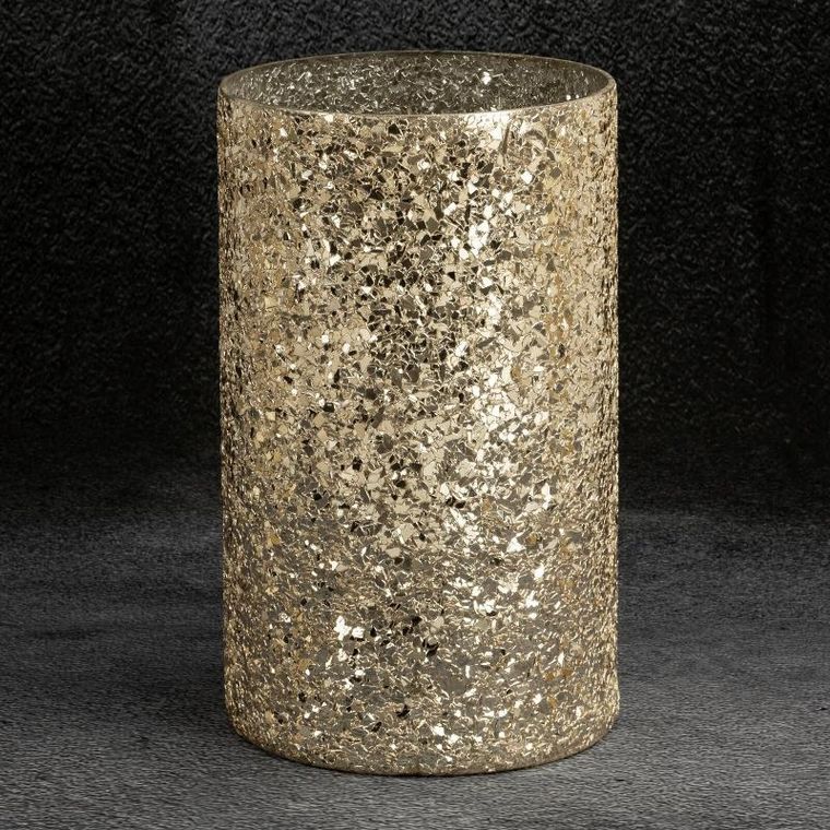 Eurofirany, szklany wazon dekoracyjny melia złoty