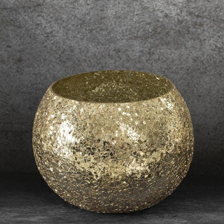 Eurofirany, szkło dekoracyjne, Melia, złoty, 14-18 cm