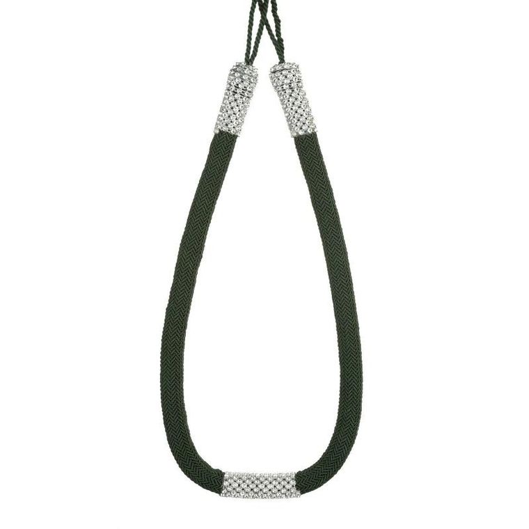 Eurofirany, sznur dekoracyjny, Blanka, długość 87 cm, butelkowy zielony