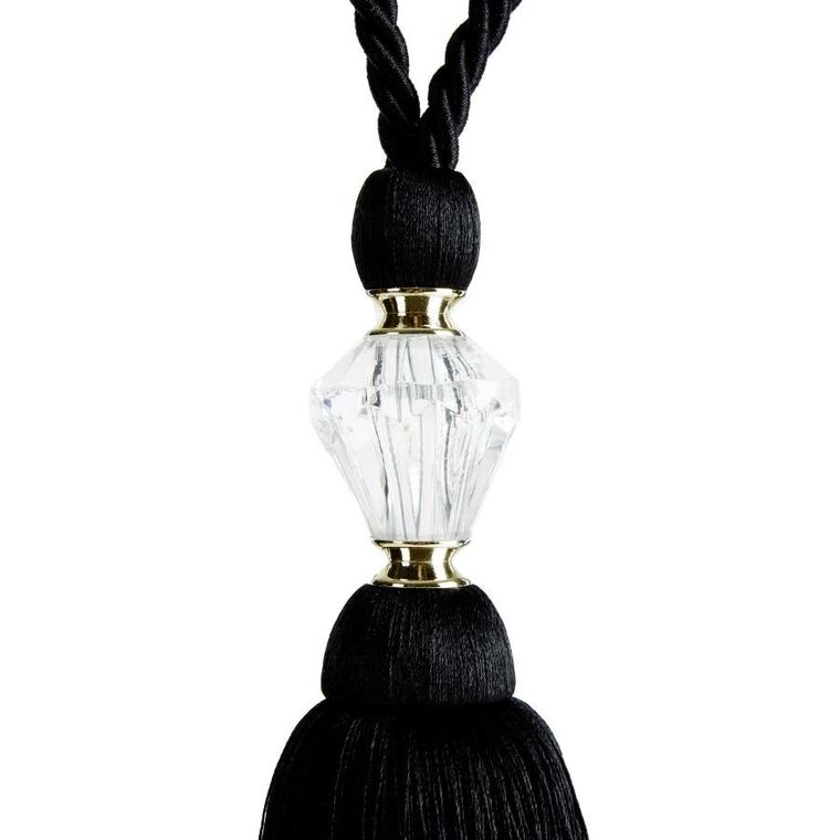 Eurofirany, sznur dekoracyjny, Vilia, 67 cm, czarny