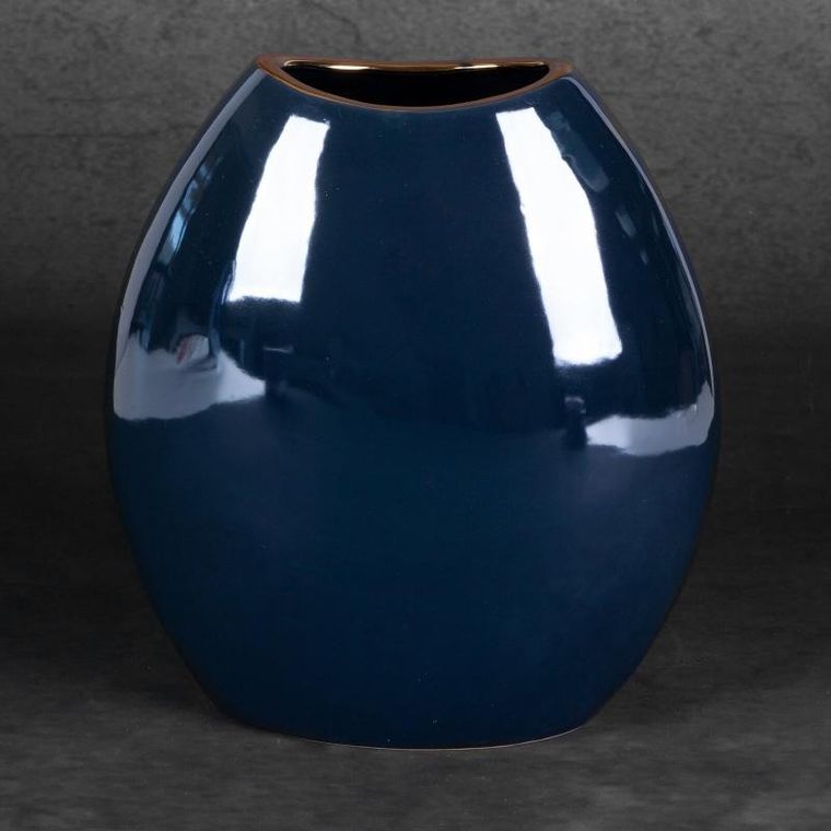 Eurofirany, wazon dekoracyjny, Amora, 22-12-25 cm, granatowy