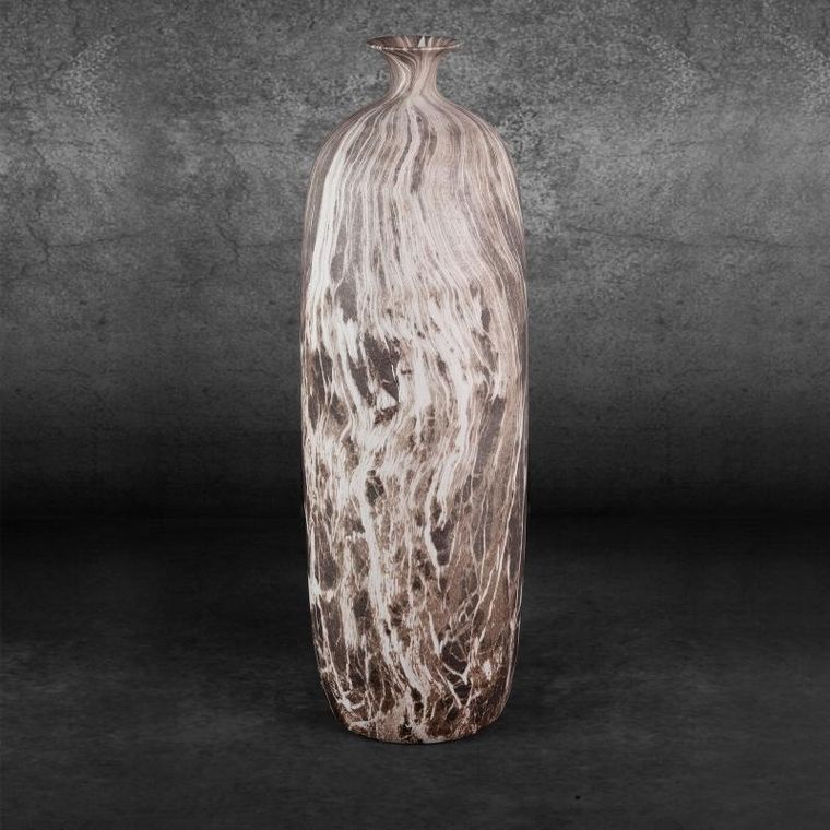 Eurofirany, wazon dekoracyjny, Marika, 15-15-63 cm, brązowy