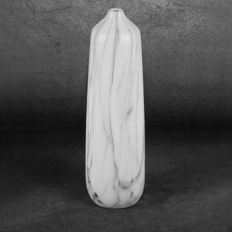 Eurofirany, wazon dekoracyjny, Mija, 13-13-42 cm, kremowy