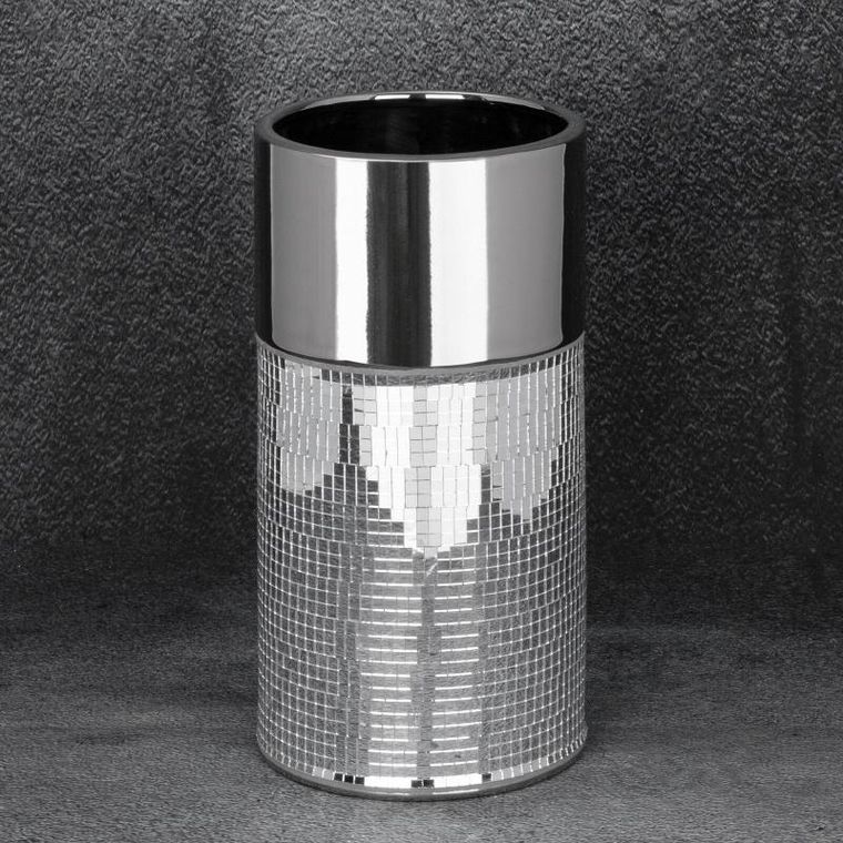 Eurofirany, wazon dekoracyjny, Mirona, 14-30 cm, srebrny