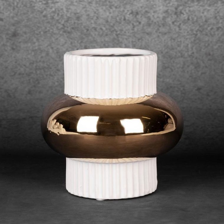 Eurofirany, wazon dekoracyjny, Mona, 16-16 cm, biały